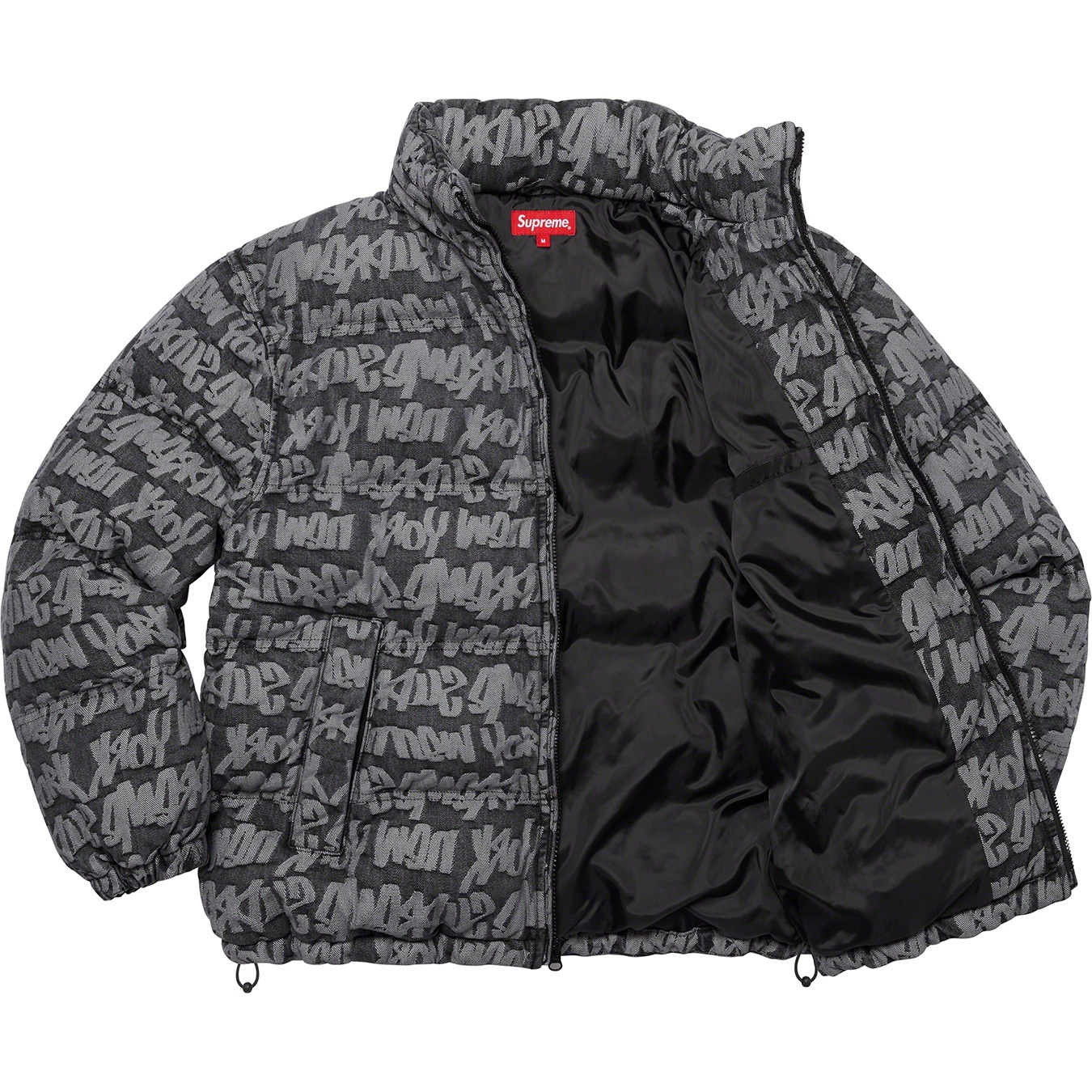 Fat Tip Jacquard Denim Puffer Jacket view 11
